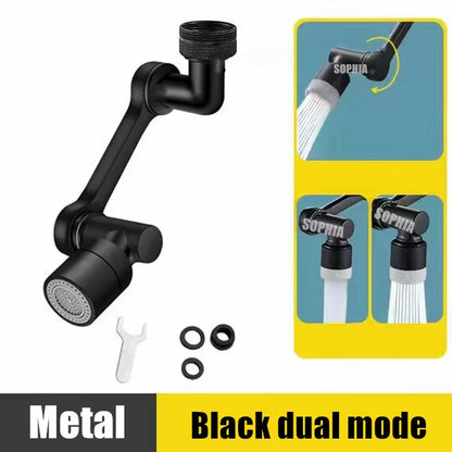 AquaTwist™ 1080° Rotating Faucet Sprayer – Universal Metal Tap Extender with Aerator Nozzle & 22/24mm Adaptor