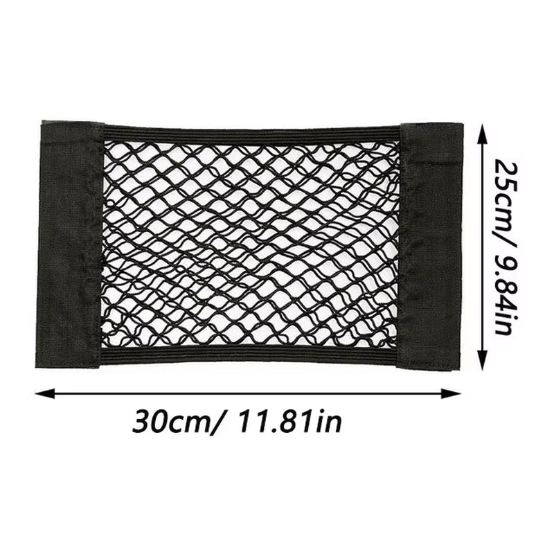 Car Back Rear Trunk Storage Net Seat Elastic String Net Magic Sticker Mesh Storage Bag Auto Organizer Seat Back Bag Freeshipping