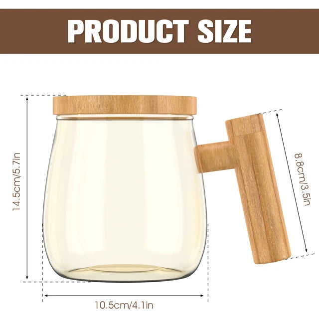 전기 자동 교반 머그 유리컵